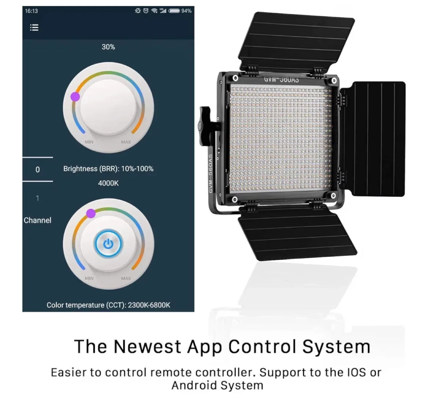 GVM 560 LED Video Light Kit image indicator(2)