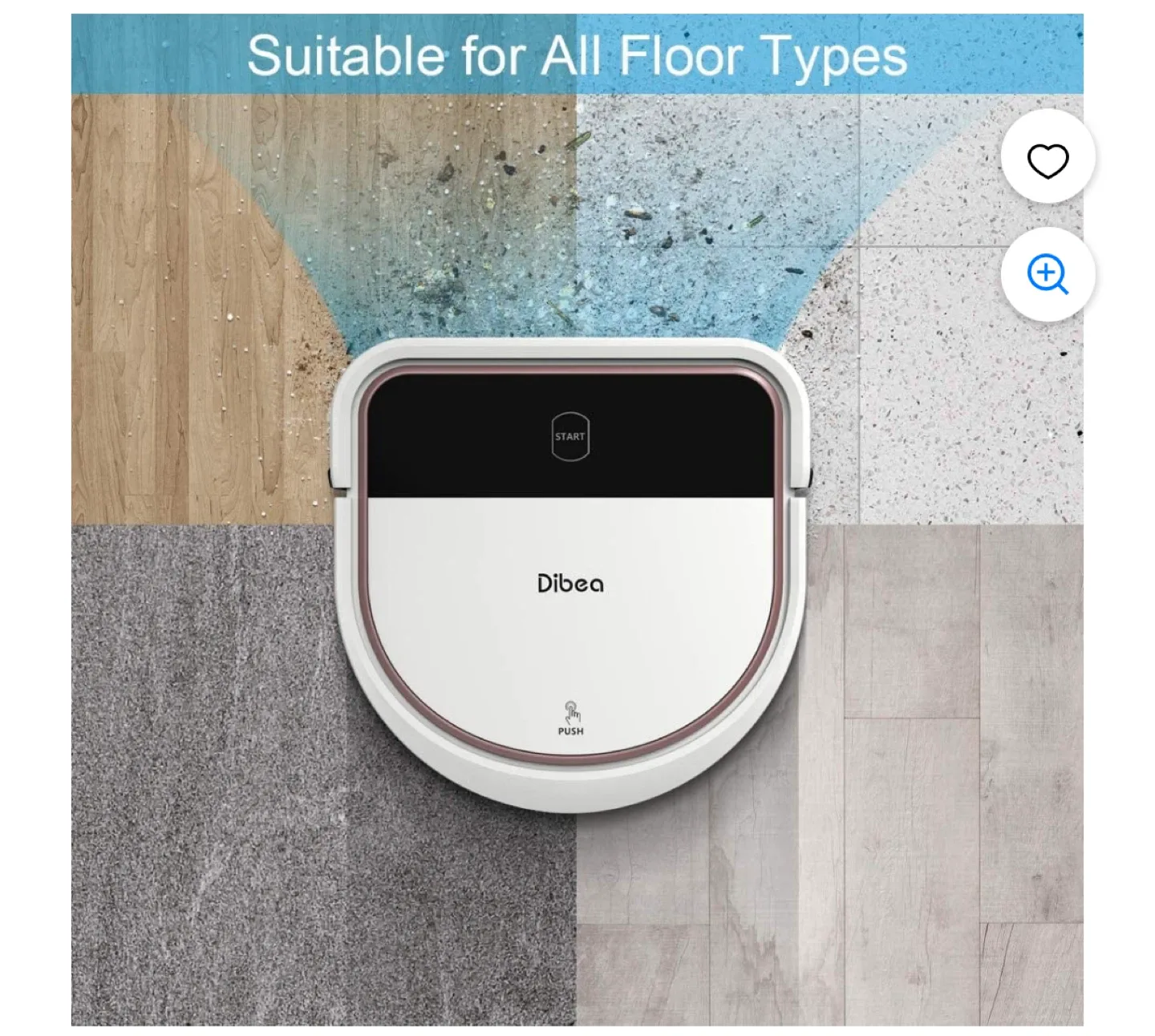 DIBEA Robotic Vacuum Cleaner D500Pro image indicator(7)