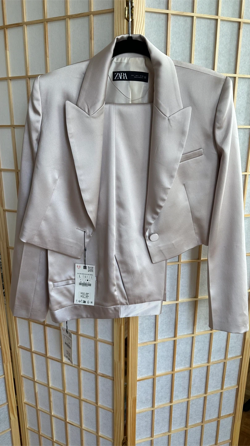 Zara Suit Set - Size L - Champagne Color - New with Tags - photo 2