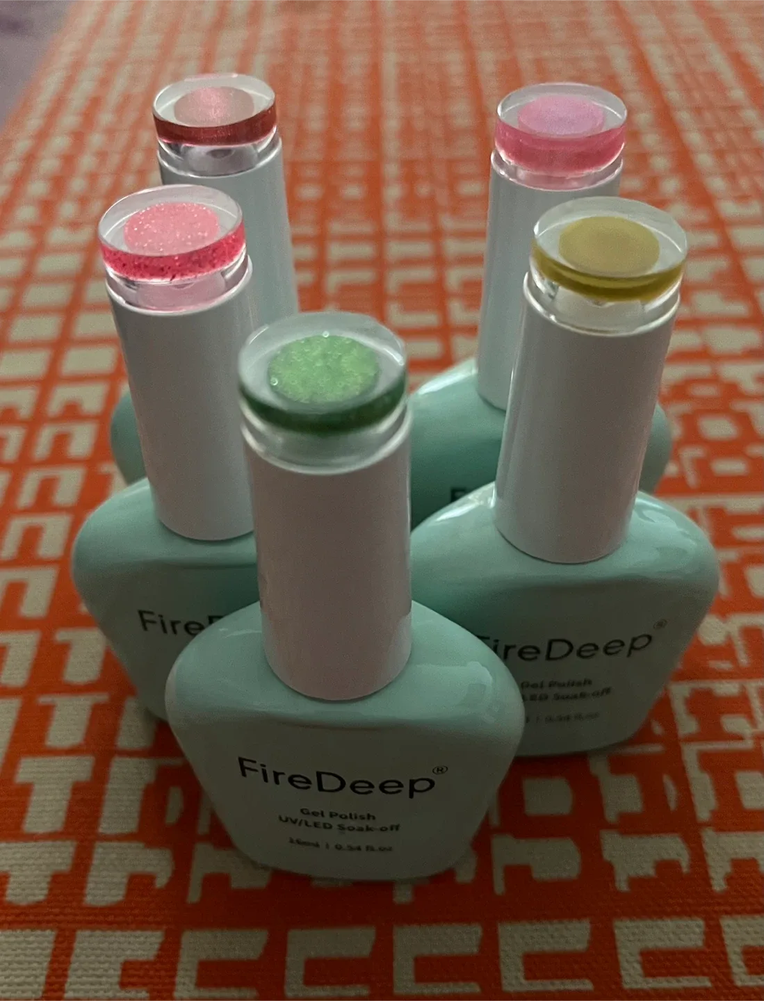 FireDeep Gel Nail Polish Set - 5 Colours