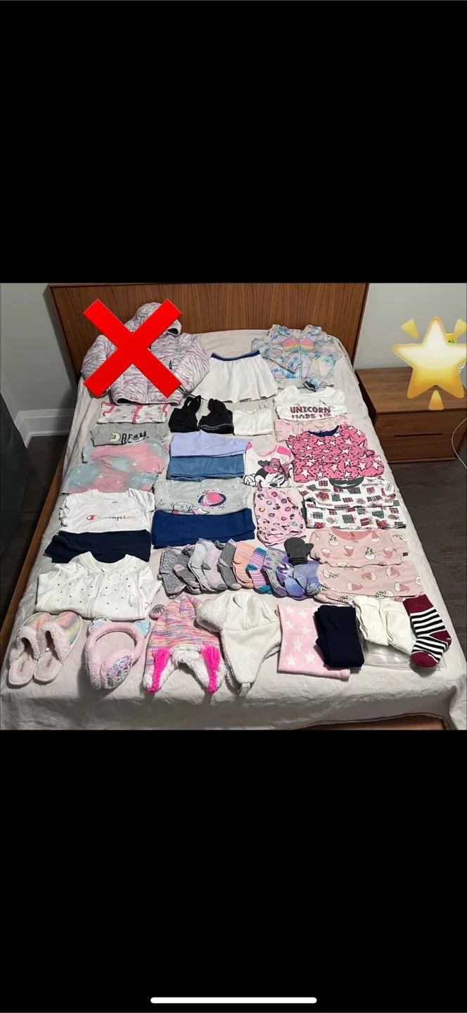 46 pieces girls kids 6-8 years clothing