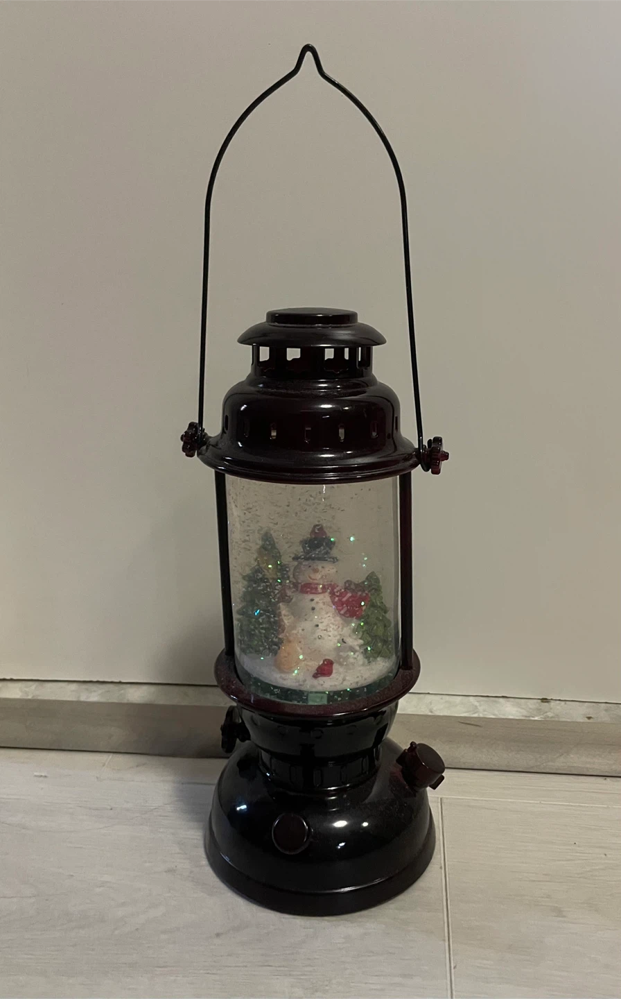 Vintage Christmas Lantern Snow Globe - photo 2