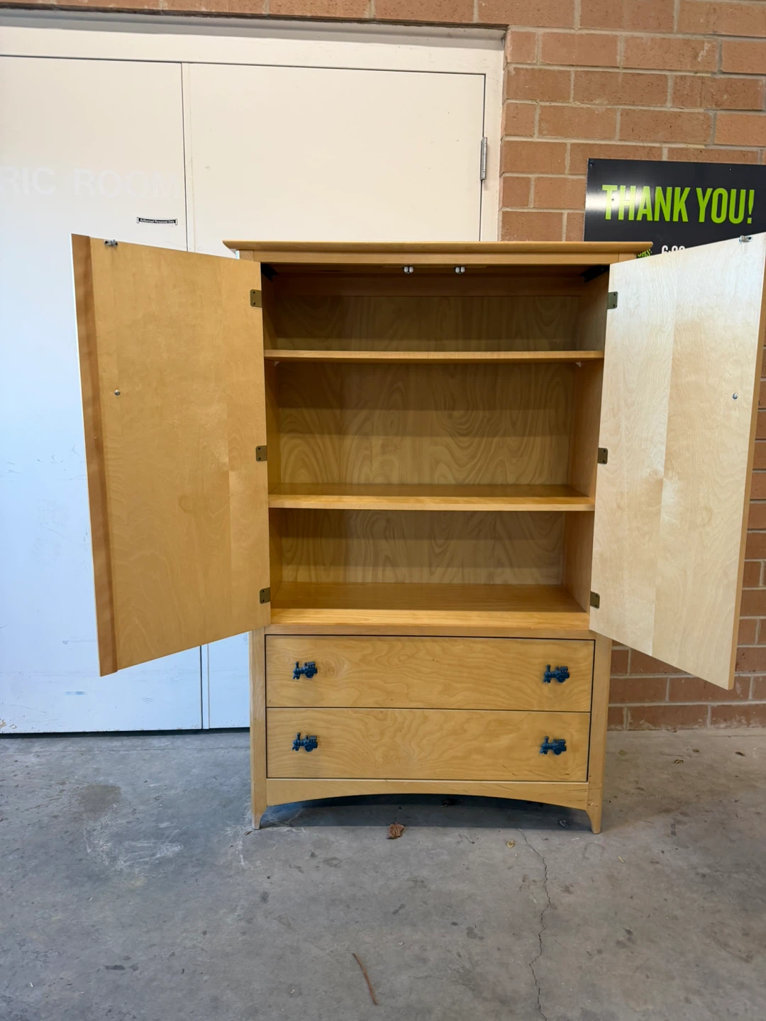 Wooden Armoire with Drawers - photo 5