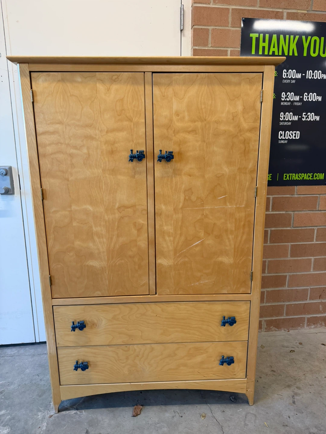 Wooden Armoire with Drawers - photo 4