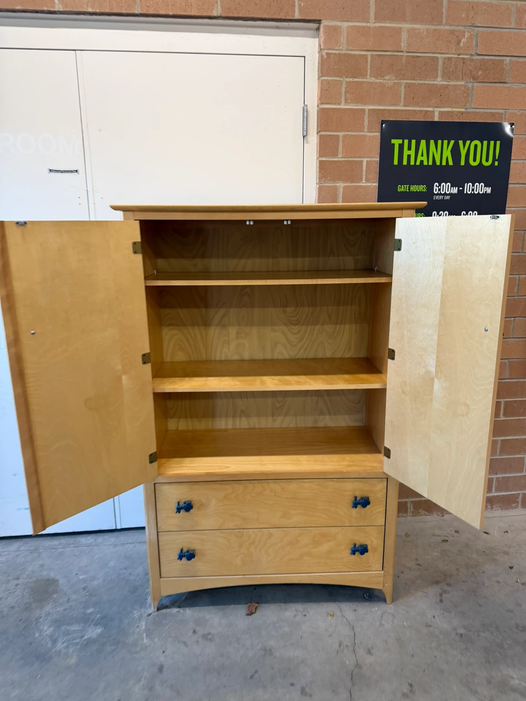 Wooden Armoire with Drawers - photo 2