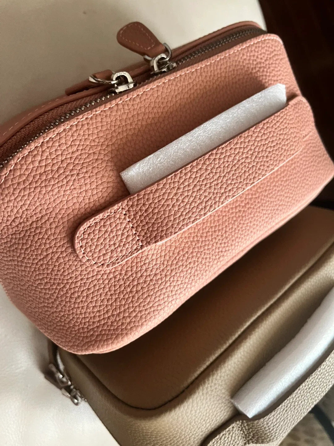 Cosmetic Pouch Set - Pink & Beige image indicator(2)