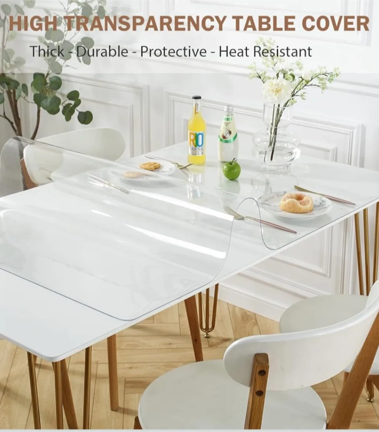 LovePads Clear Table Protector 44 x 72 Inches image indicator(2)