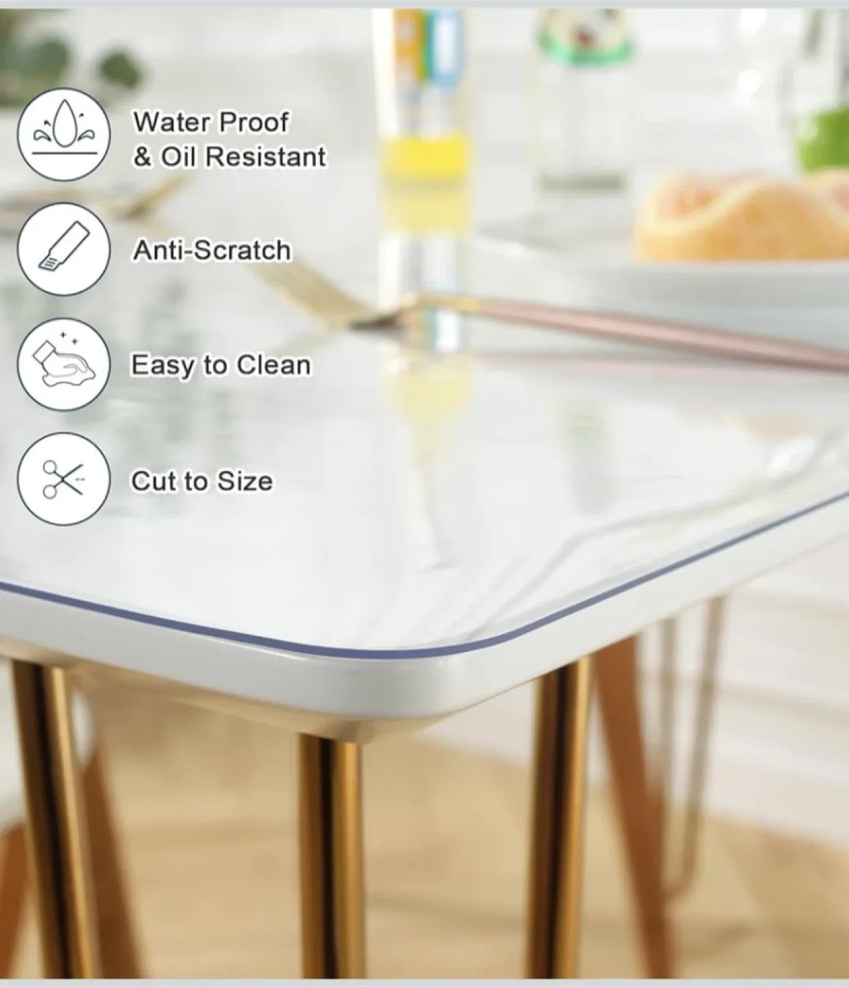 LovePads Clear Table Protector 44 x 72 Inches image indicator(3)