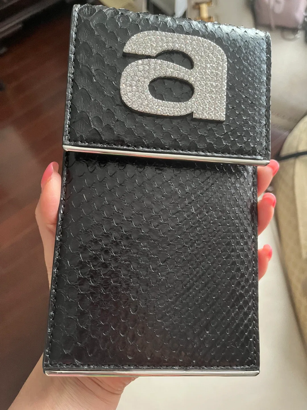 Black Snake Print Phone Pouch image indicator(2)