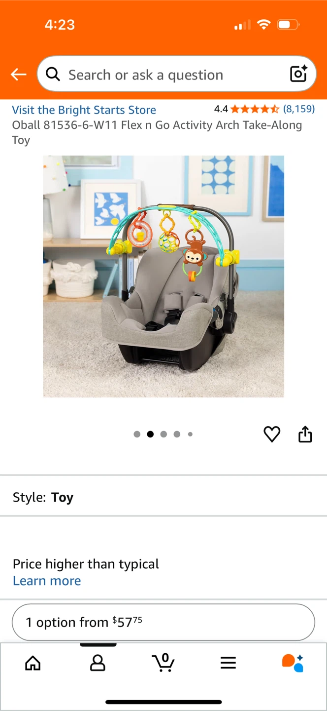 Toy for baby stroller Bright Starts Oball Activity Arch Toy - photo 4