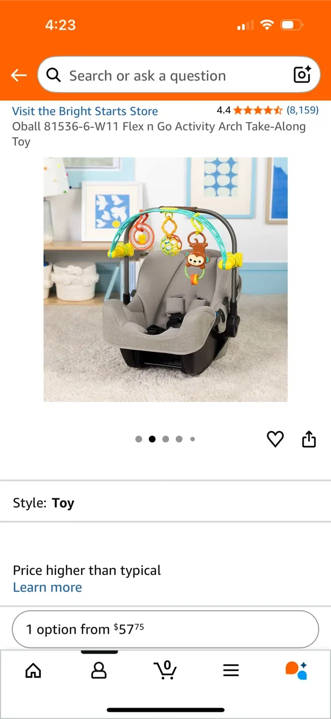 Bright Starts Oball Flex n Go Activity Arch Toy image indicator(4)