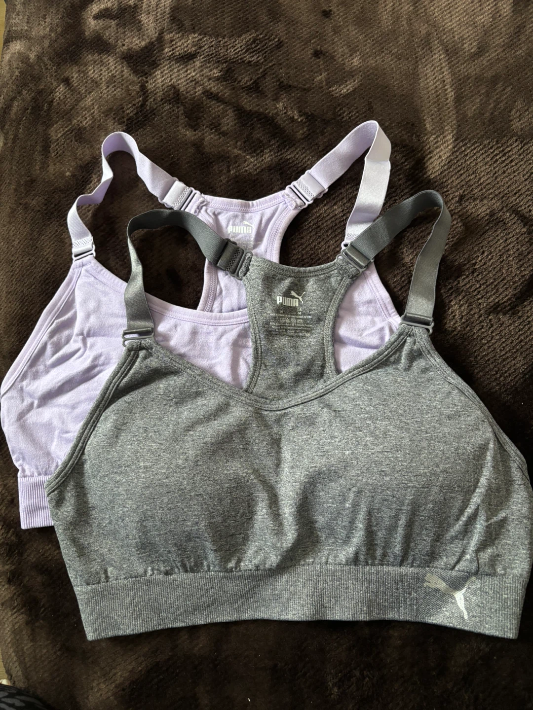 Puma Sports Bras - Purple & Grey