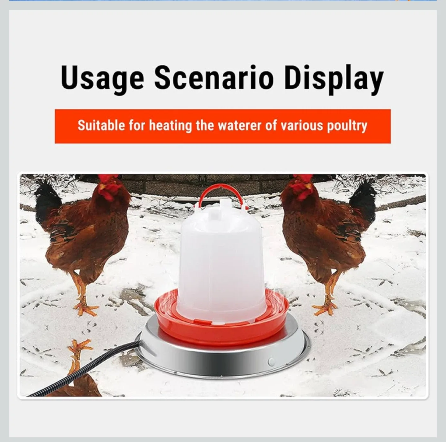 Poultry Waterer Heating Base - Keep Water from Freezing! image indicator(3)