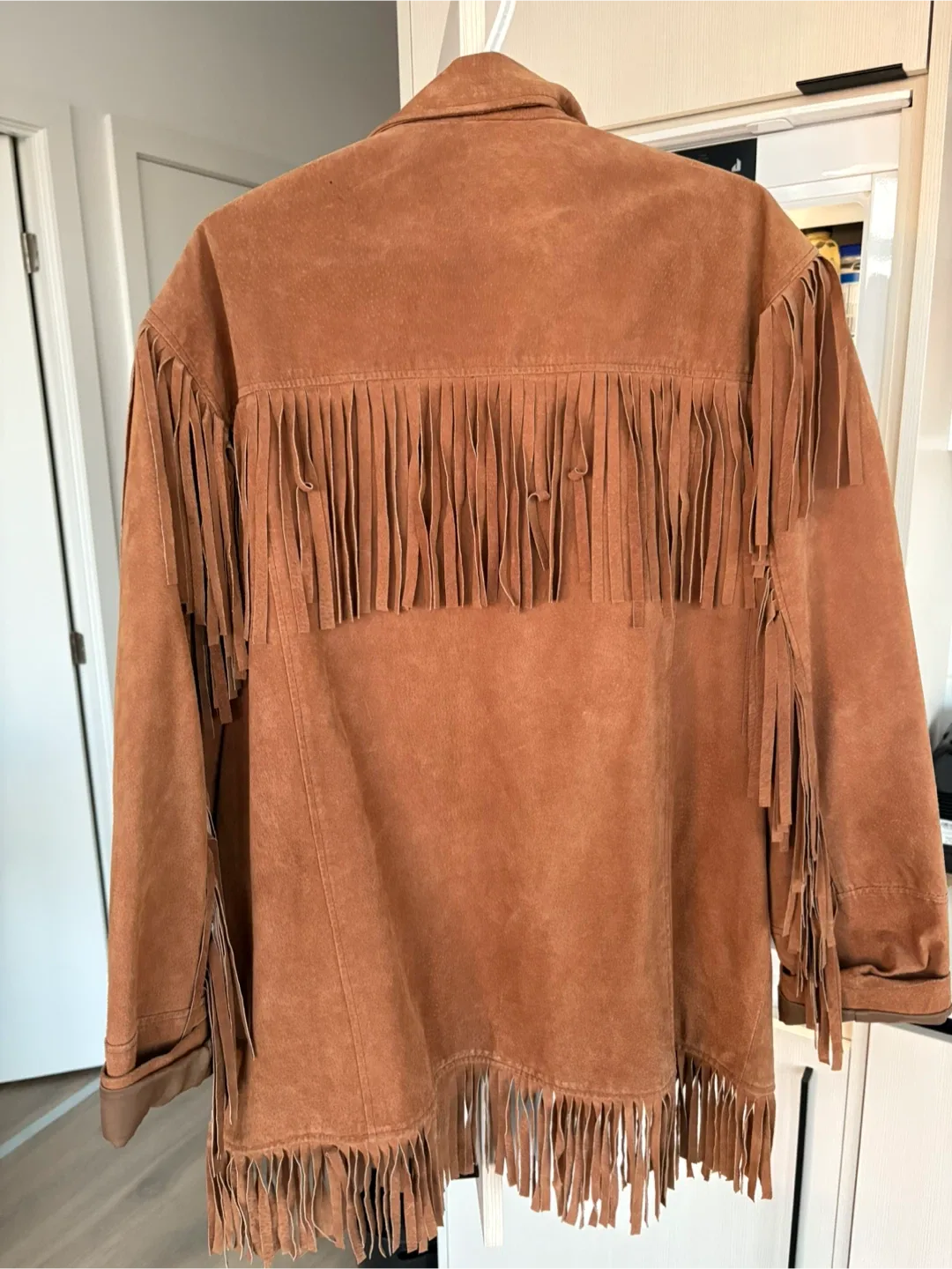Leather Gallery Suede Fringe Jacket - Size L