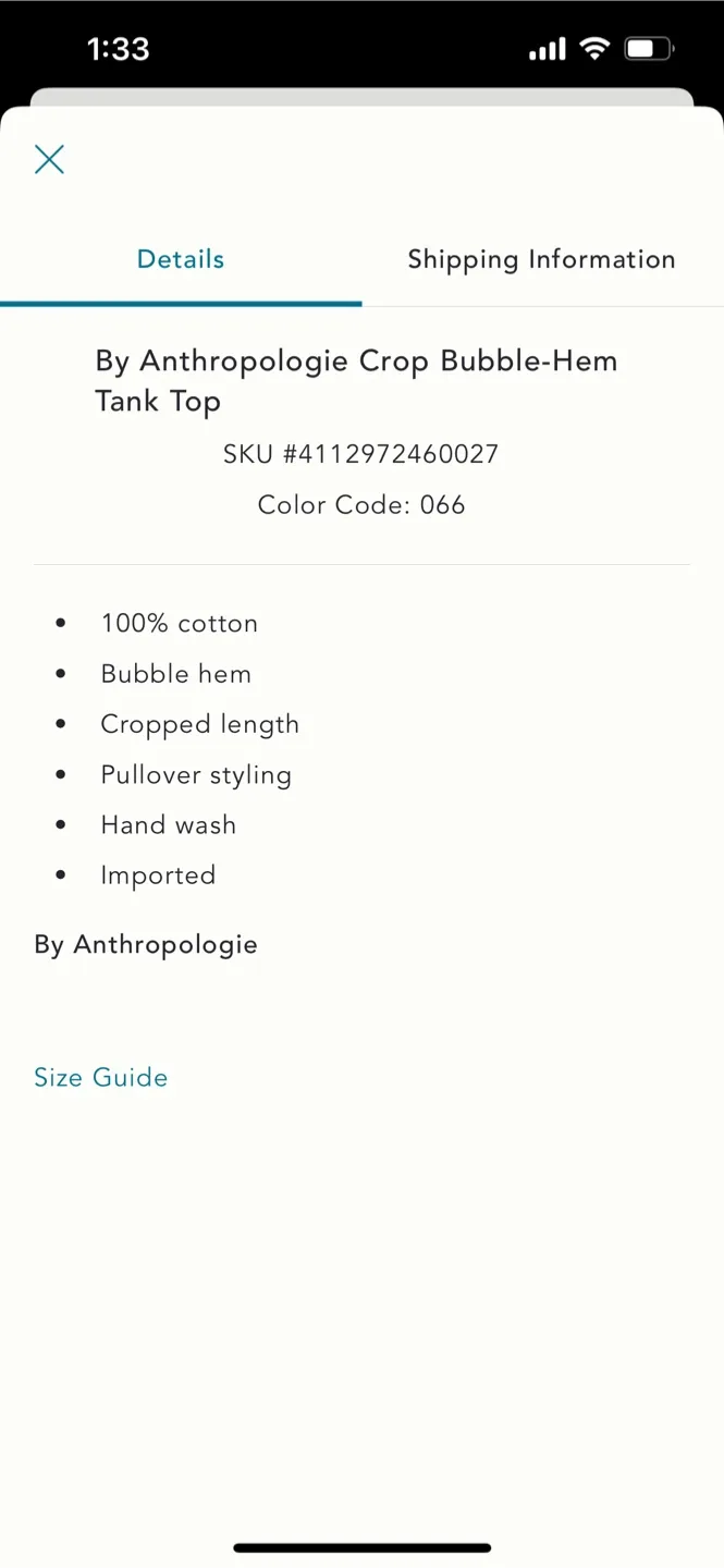 BNWT Anthropologie Crop Bubble Hem Top S image indicator(4)