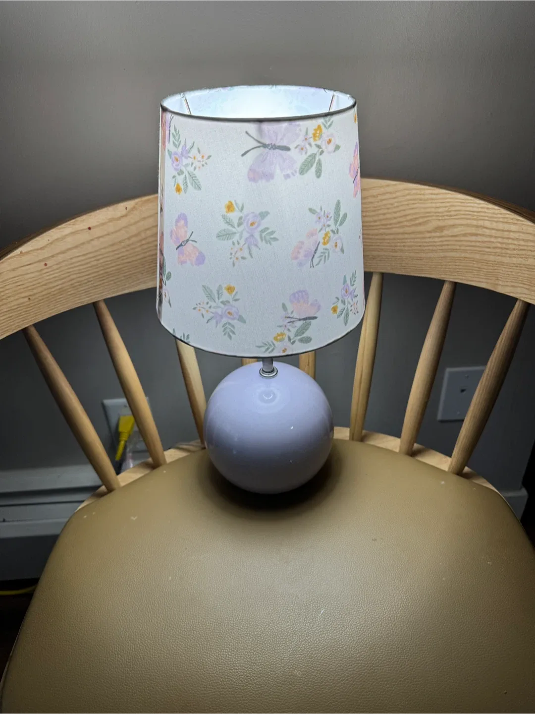 Floral Butterfly Accent Lamp with light