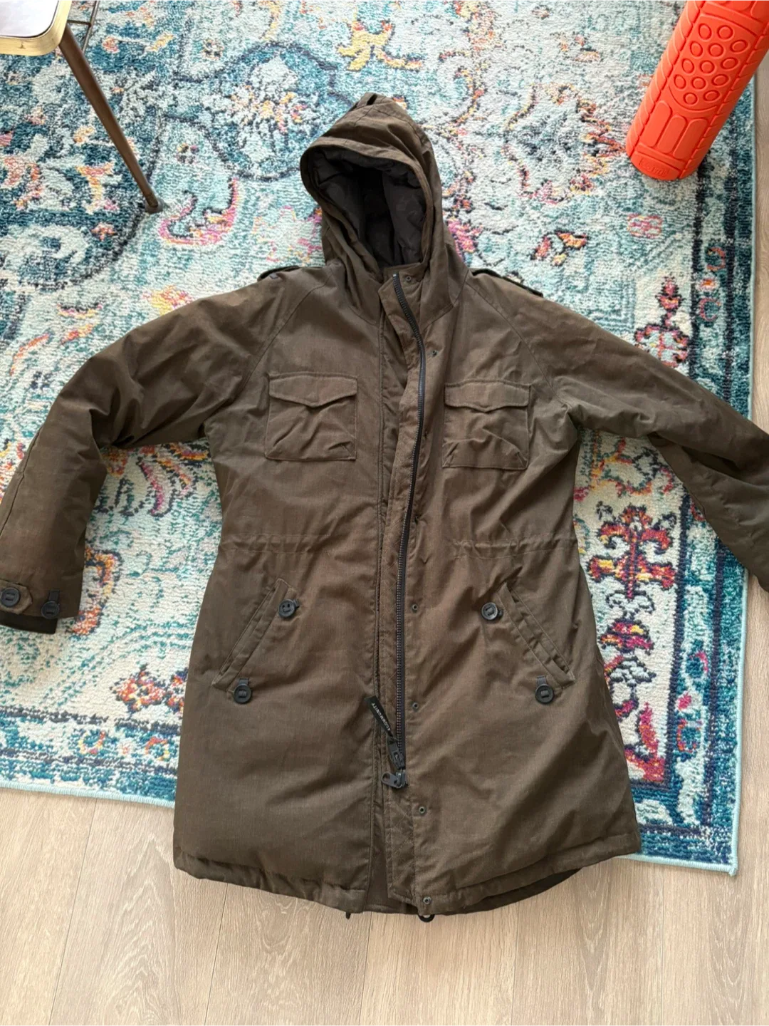 TNA Aritzia Community Olive Green Parka - Size XL