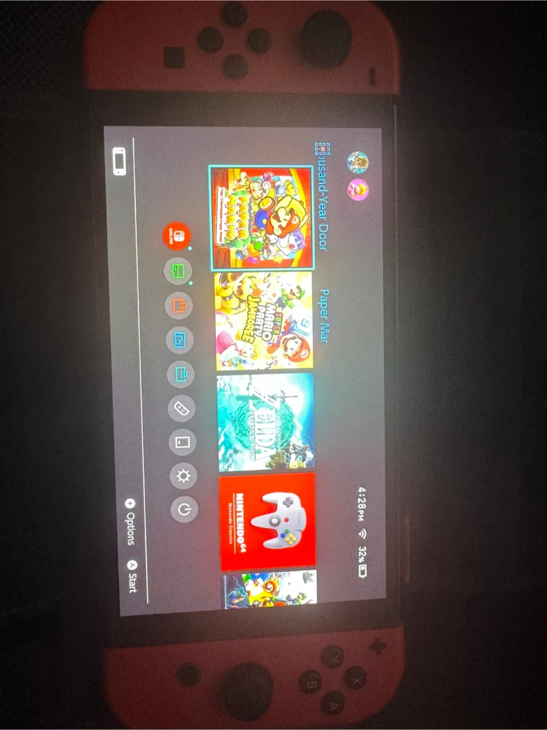 Nintendo switch OLED with lots of games