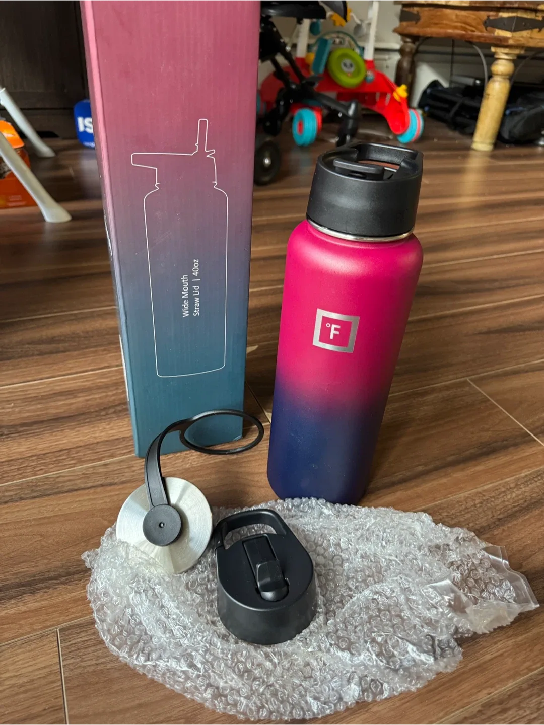 Iron Flask 40oz Water Bottle - Pink/Blue image indicator(2)