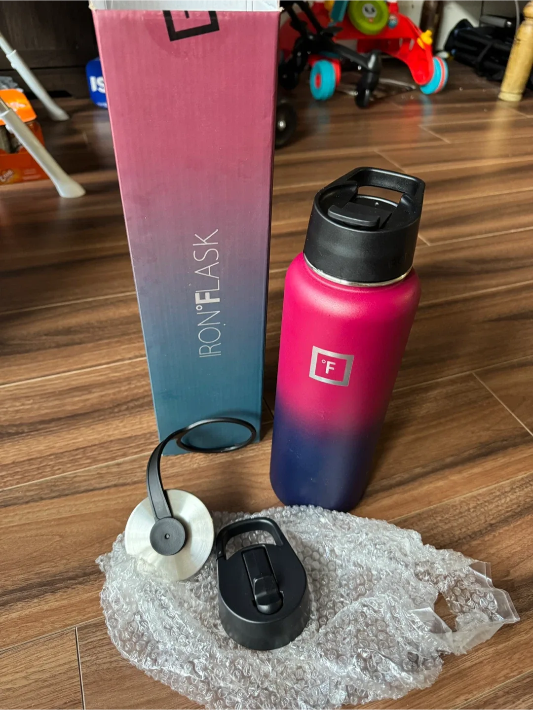 Iron Flask 40oz Water Bottle - Pink/Blue