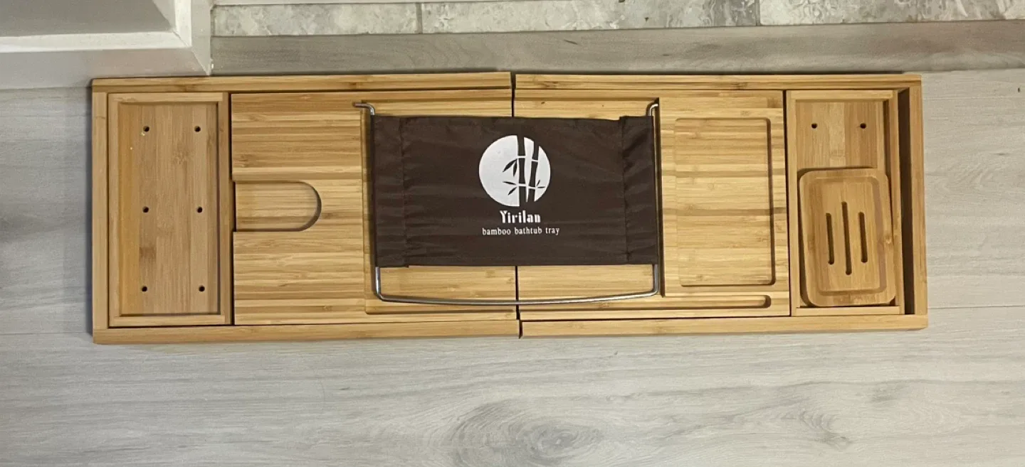 Brand-New Bamboo Bathtub Tray
