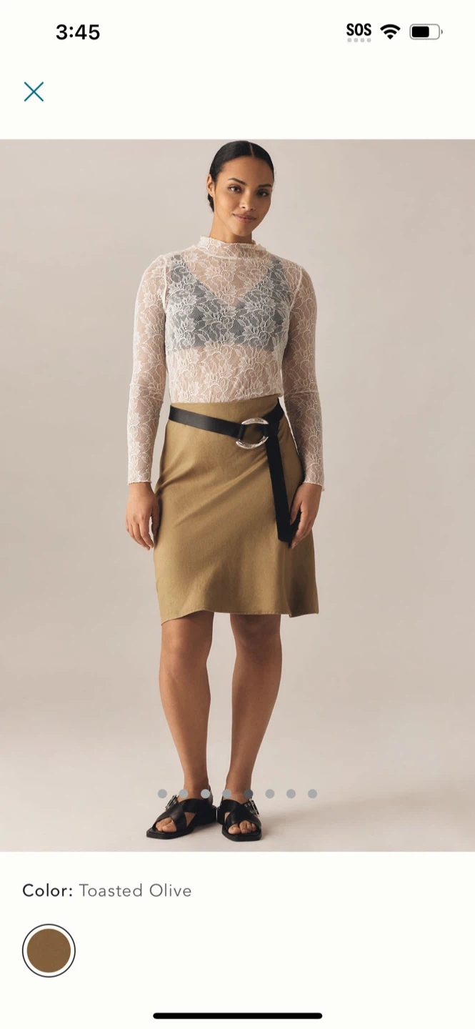 BNWT Anthropologie Tilda Linen Knee Slip Dress S