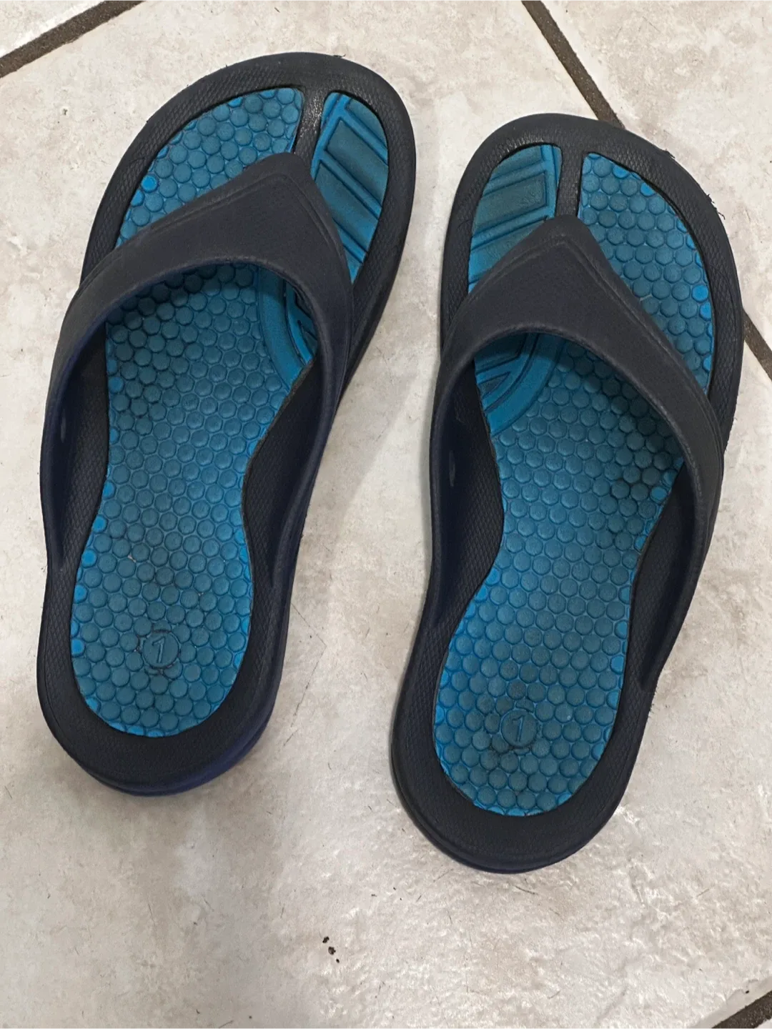 Blue Flip Flops - Size 7