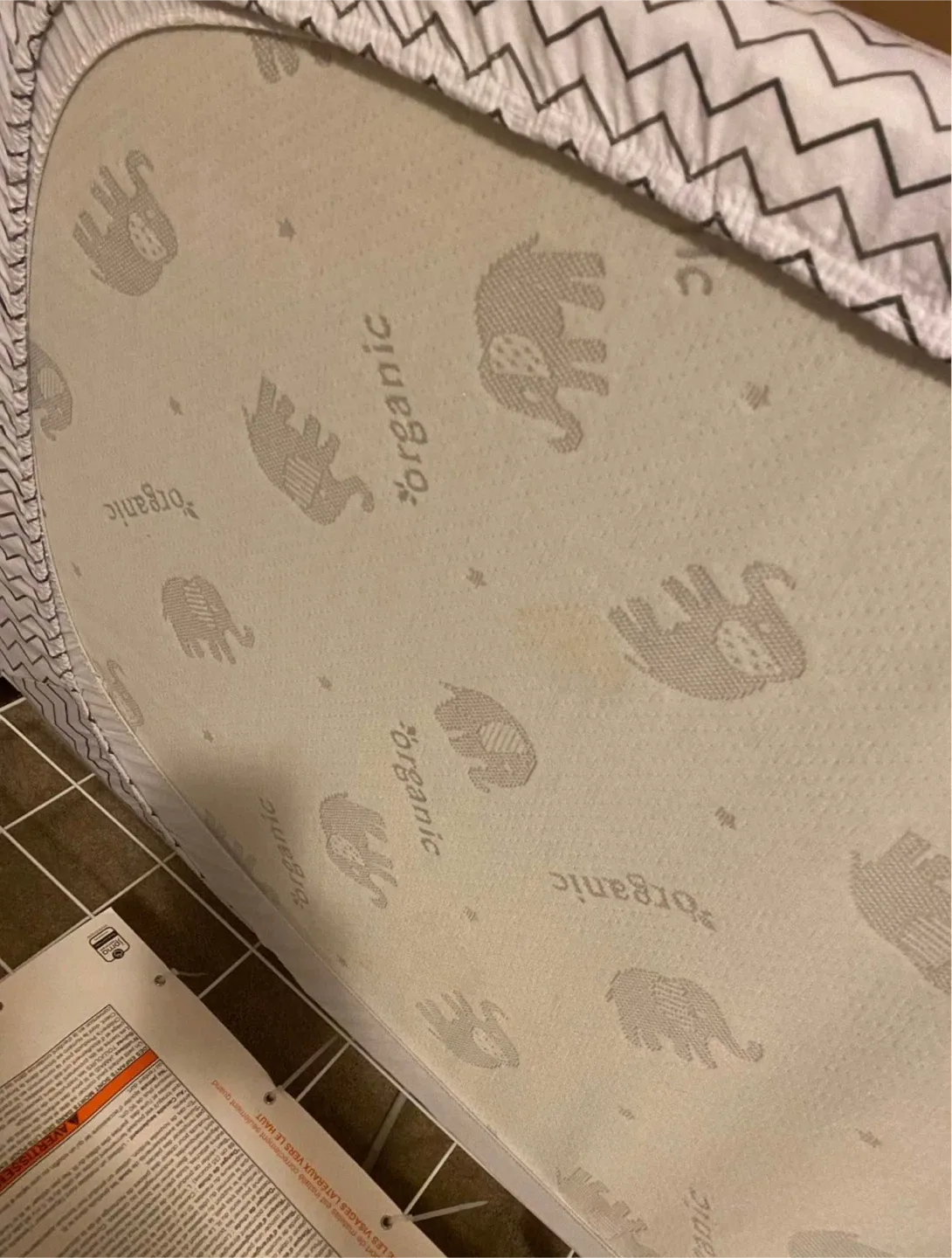 White crib with Organic two Crib Mattress image indicator(3)