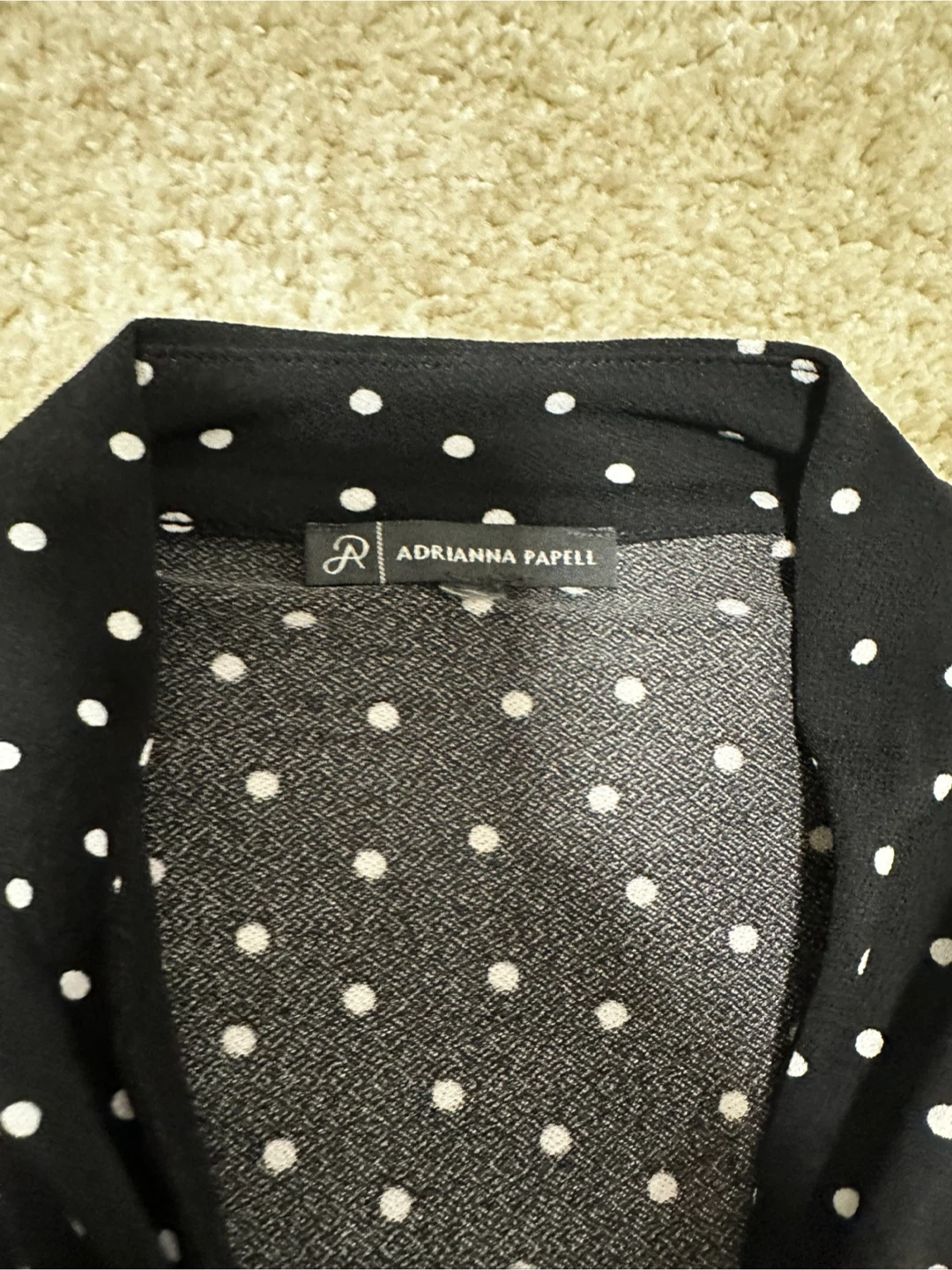 Adrianna Papell Black Polka Dot Sleeveless Top - photo 3