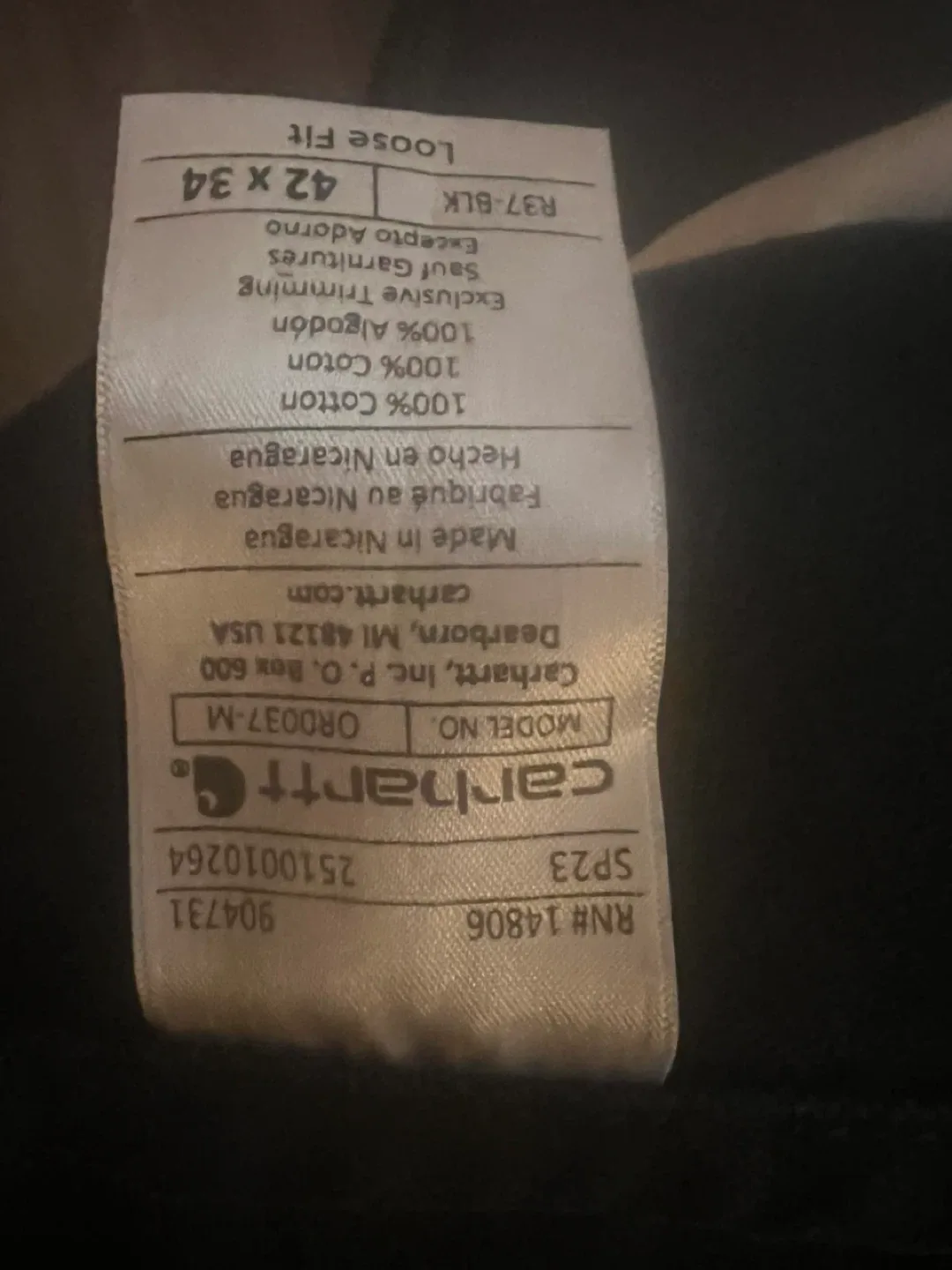 Carhartt Loose Fit Bib Overalls 42x34 image indicator(5)