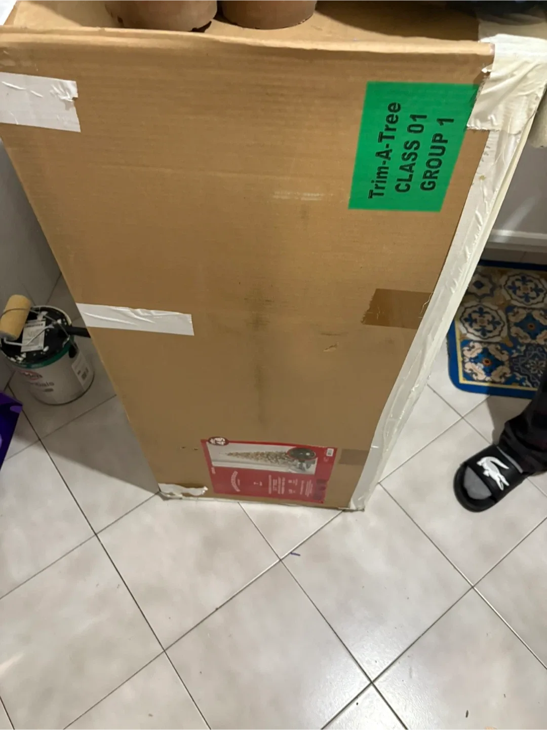 Wondershop 7ft Flocked Douglas Fir Lit Tree - New in Box! image indicator(3)