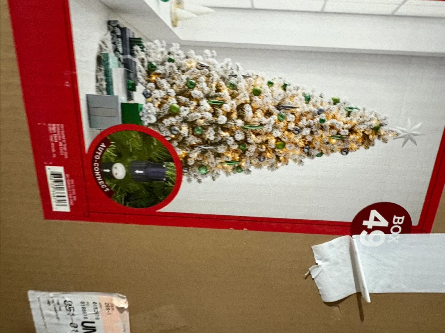 Wondershop 7ft Flocked Douglas Fir Lit Tree - New in Box! image indicator(6)