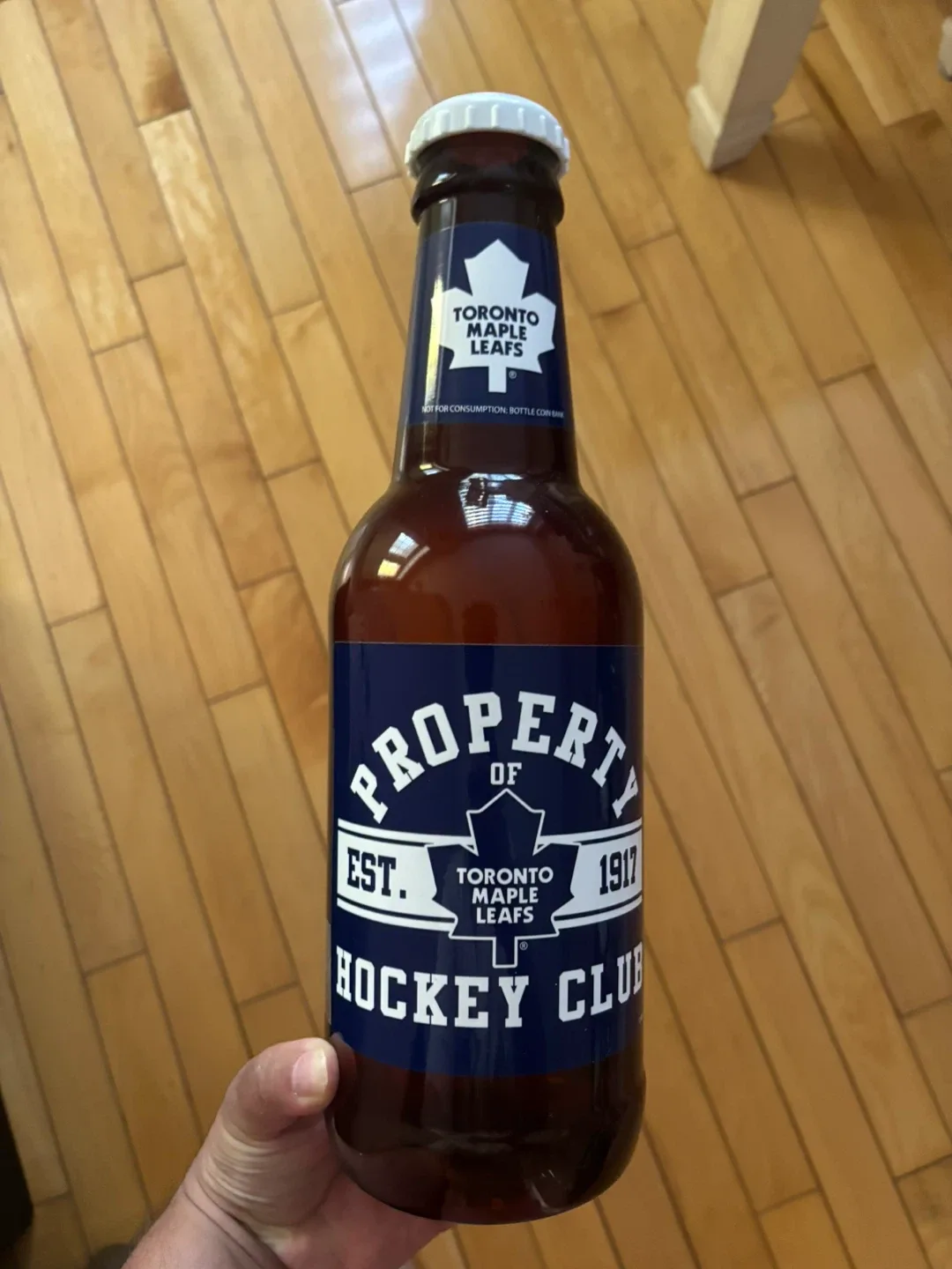 Toronto Maple Leafs Hockey Club Bottle Coin Bank