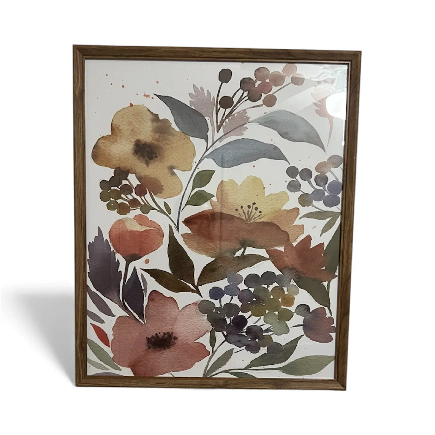 Framed Floral Watercolor Art