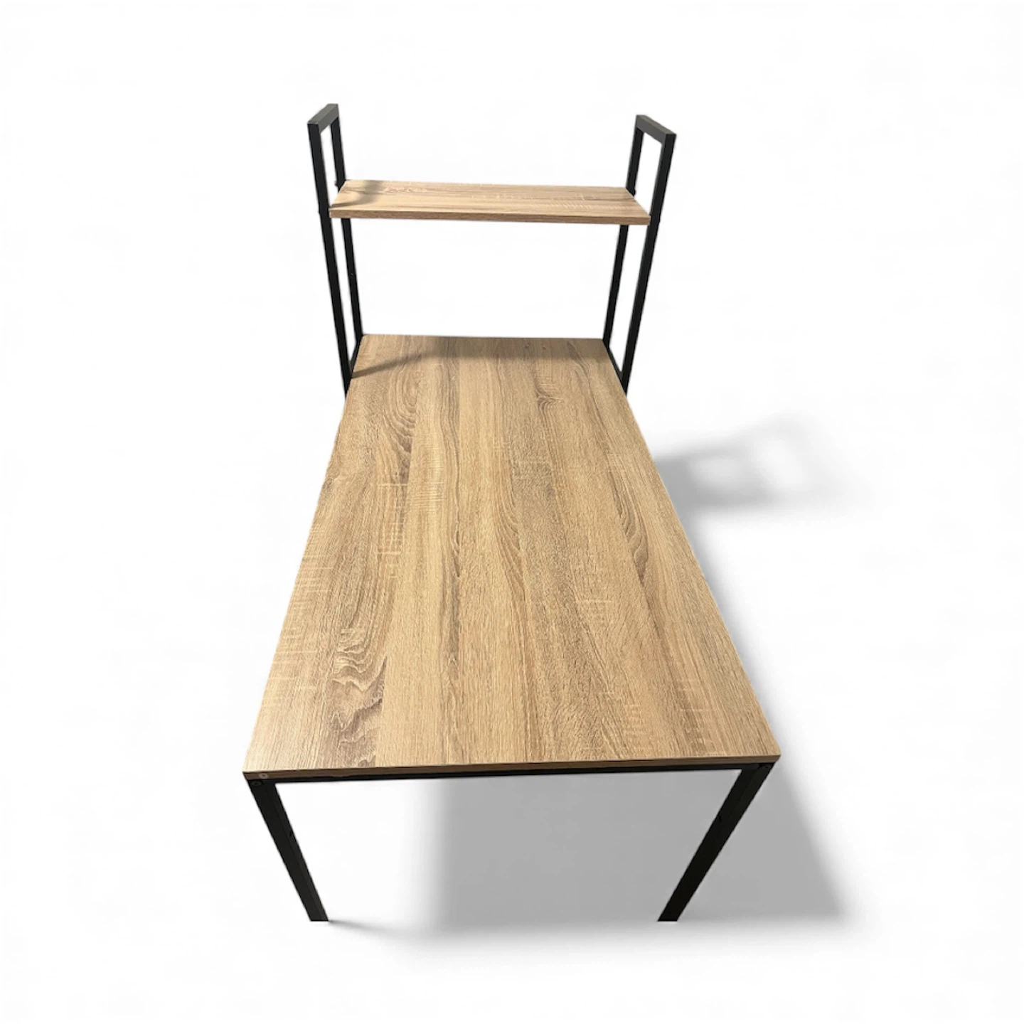 Wood and Metal Desk with Shelf - photo 4