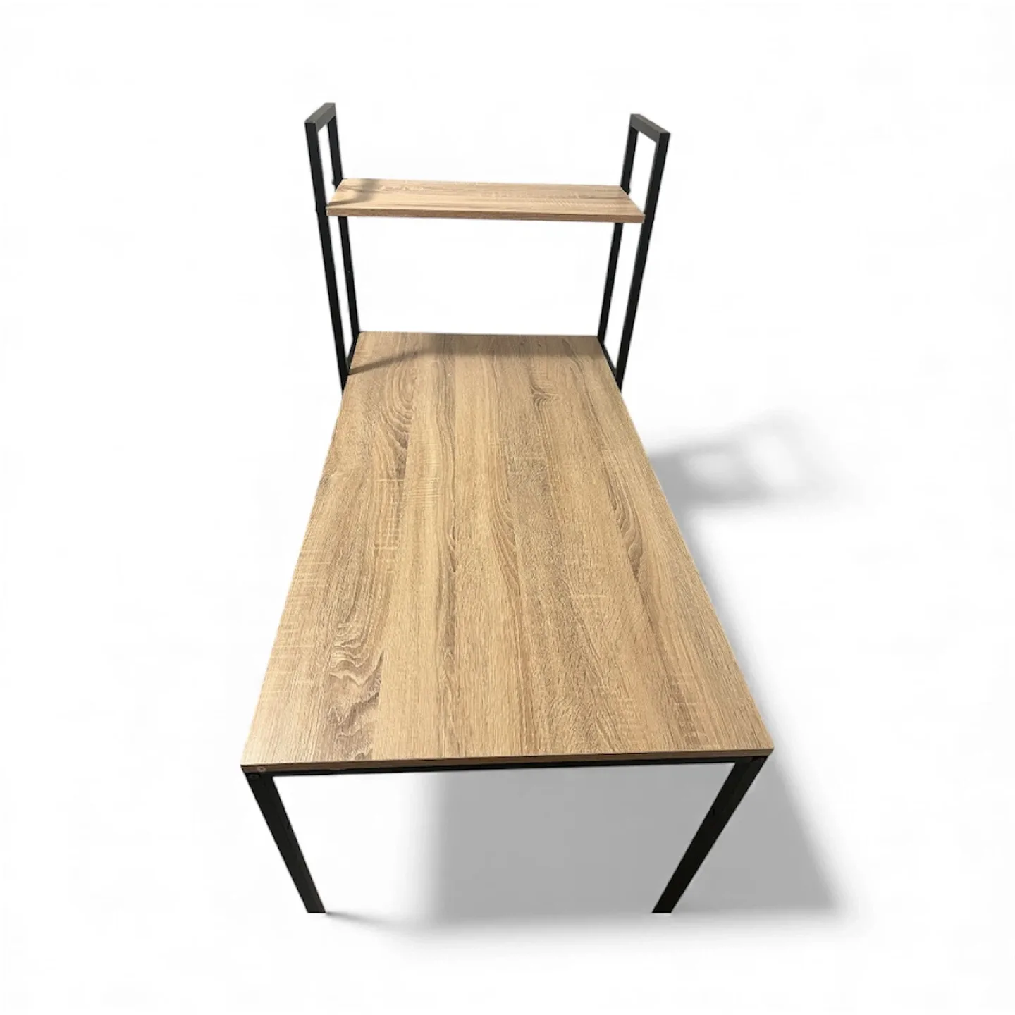 Wood and Metal Desk with Shelf image indicator(4)