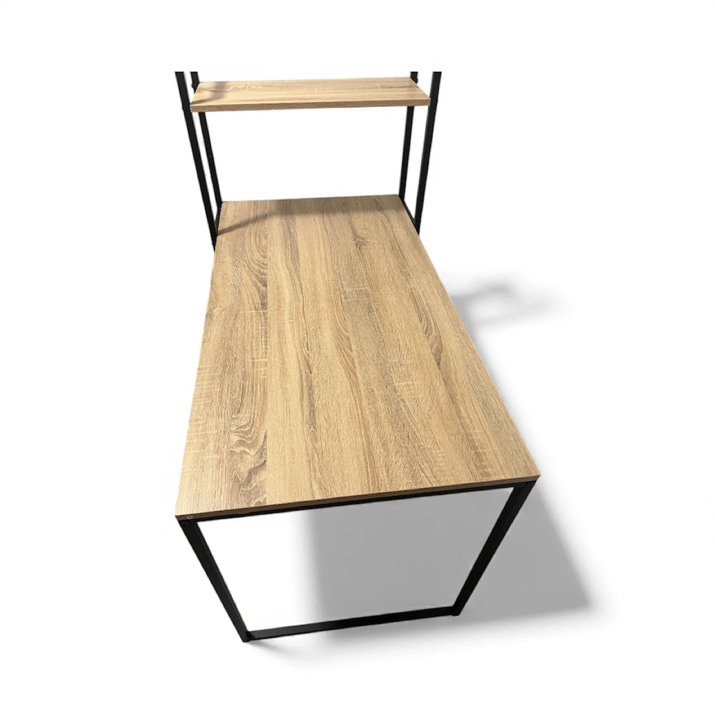 Wood and Metal Desk with Shelf - photo 2