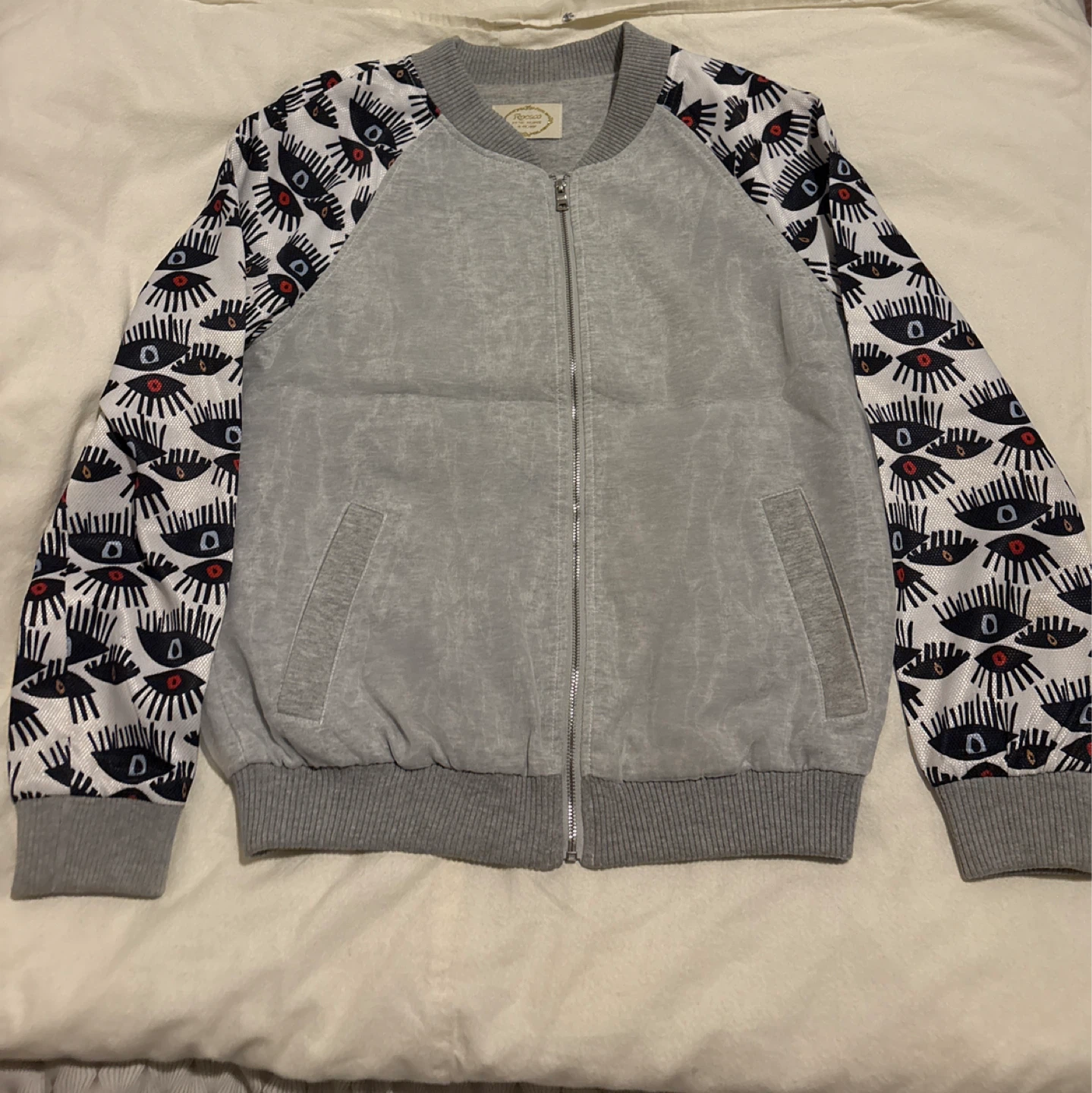 Rococo Sand Grey Bomber Jacket