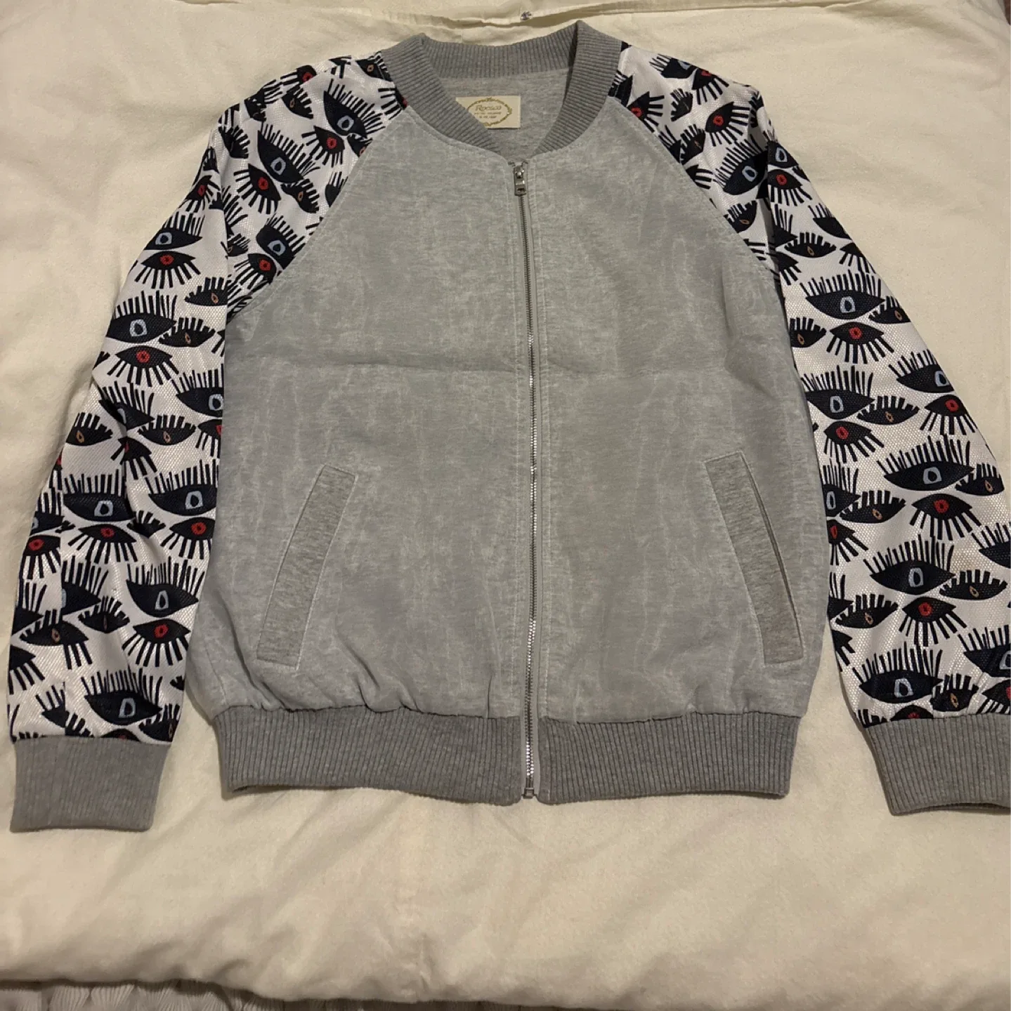Rococo Sand Grey Bomber Jacket