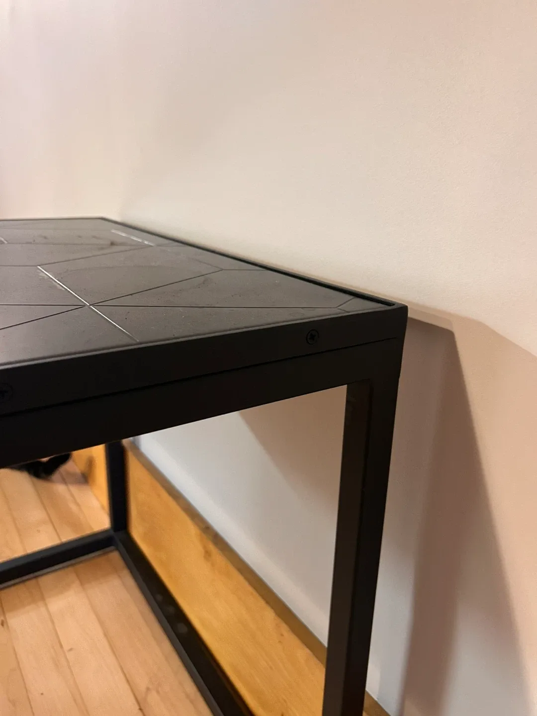 CB2 Black Metal Frame Side Table image indicator(2)