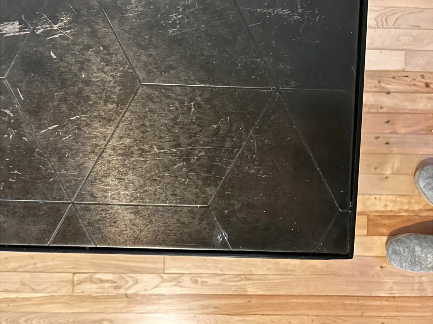 CB2 Black Metal Frame Side Table image indicator(3)