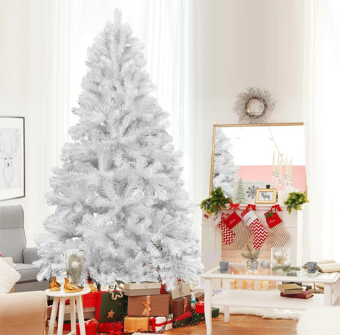 Brand New 6ft. tall White Christmas Tree New in Box Never Used