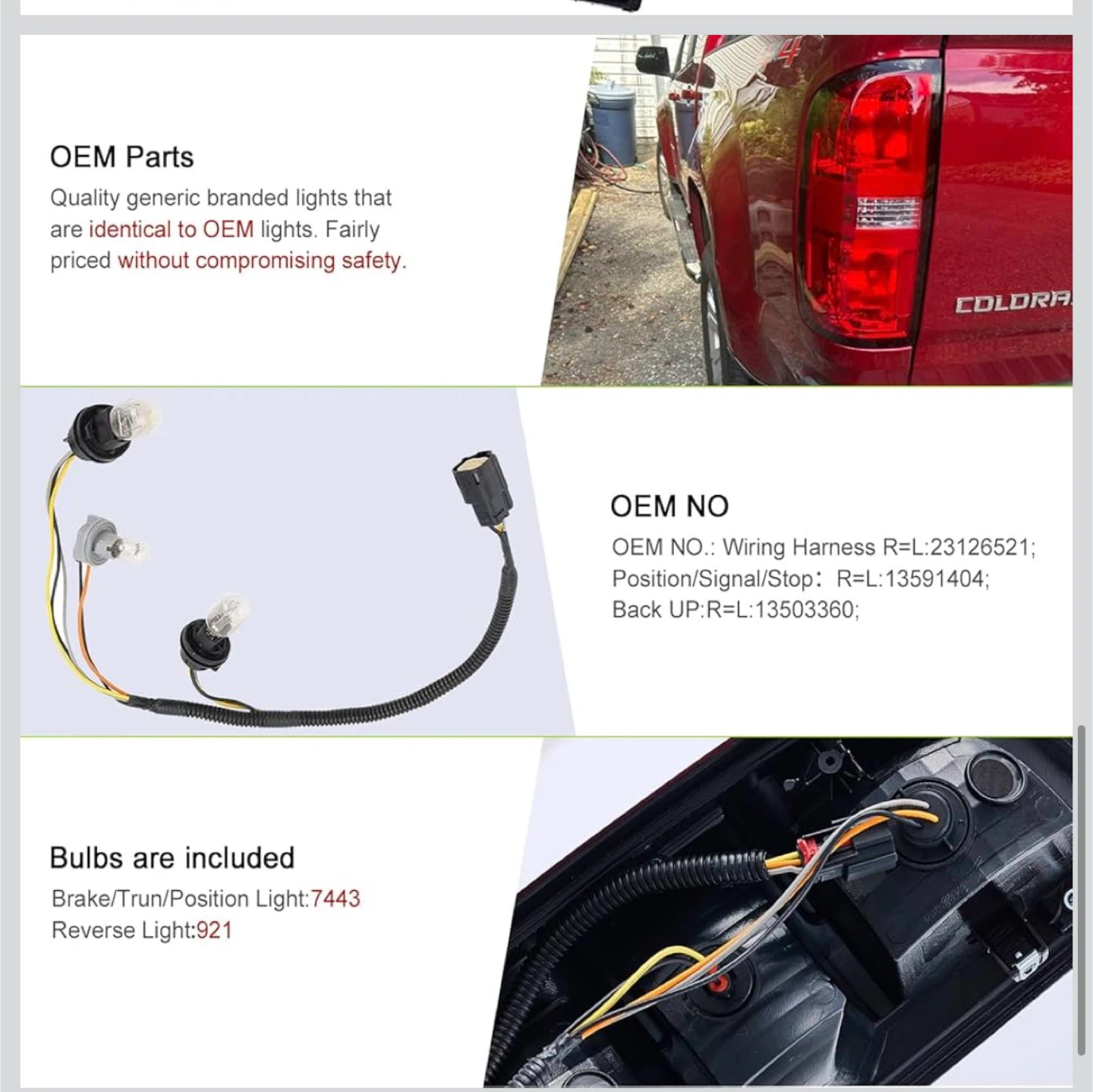 Chevy Colorado Tail Light Assembly - Passenger Side - photo 4