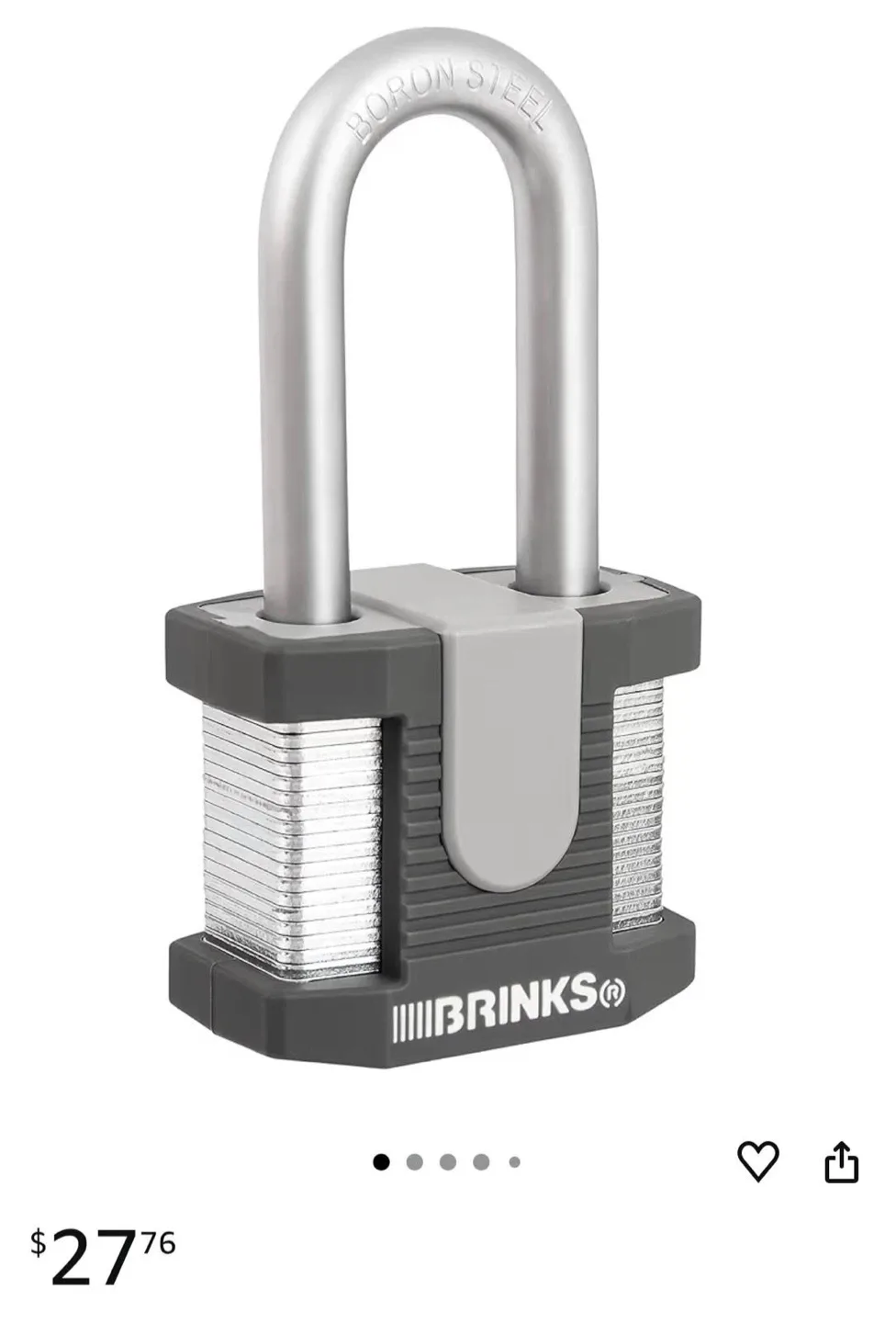 Brinks Boron Steel Padlock with Keys