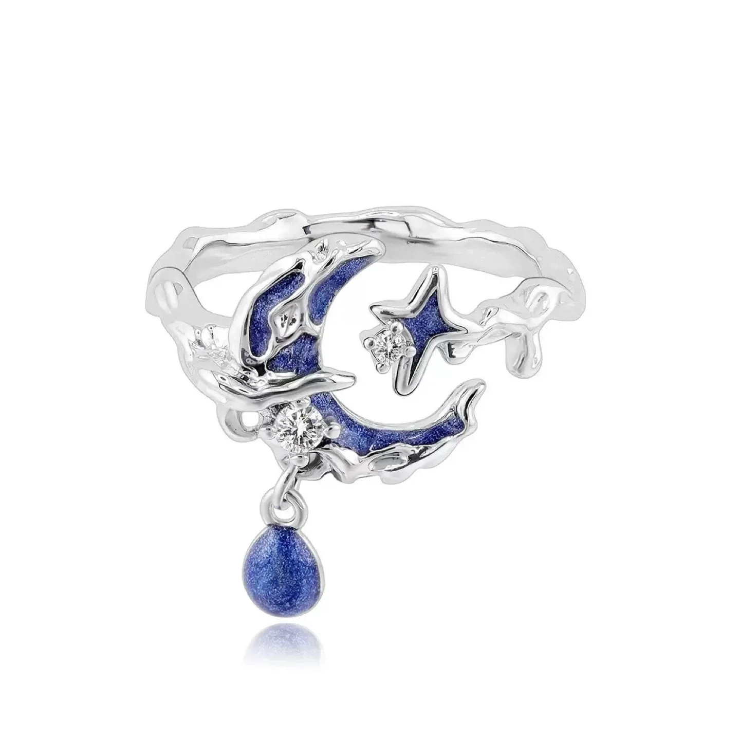 Silver Tone Celestial open Ring