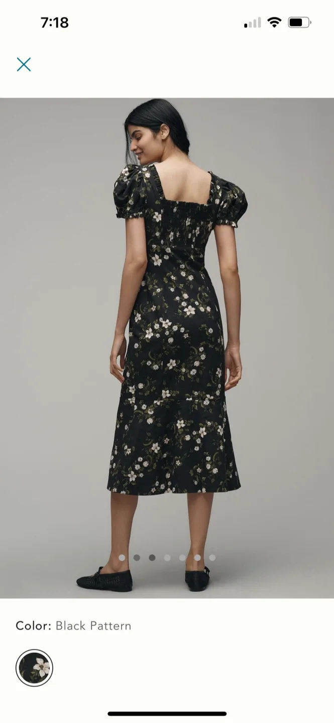 BNWT Anthropologie Maeve Linen Sweetheart Dress M image indicator(5)