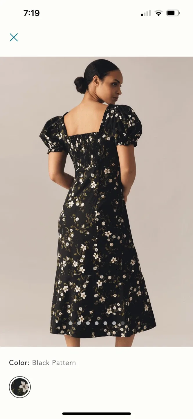 BNWT Anthropologie Maeve Linen Sweetheart Dress M image indicator(3)