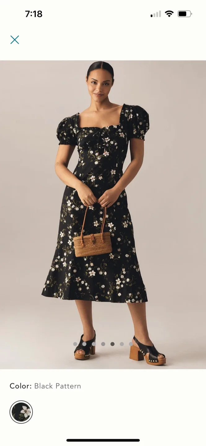 BNWT Anthropologie Maeve Linen Sweetheart Dress M