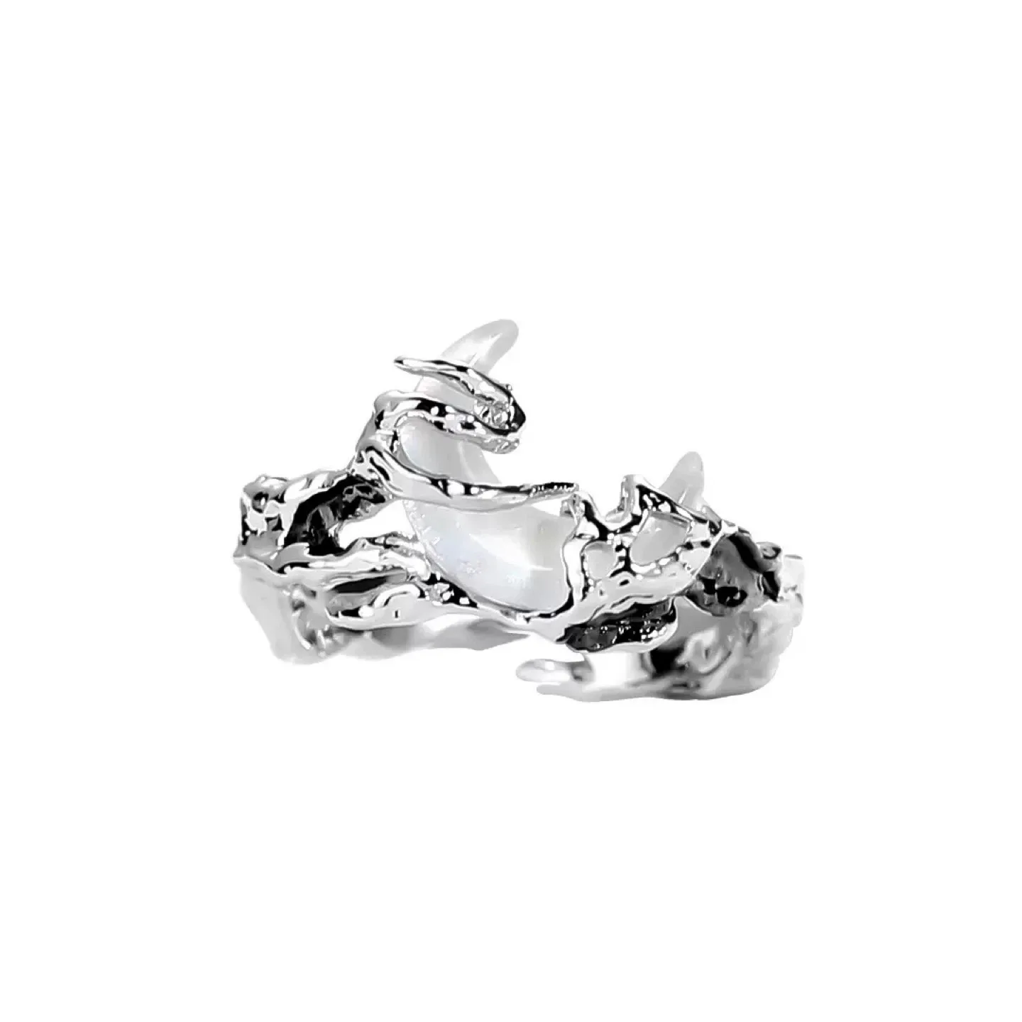 Silver Abstract open Ring