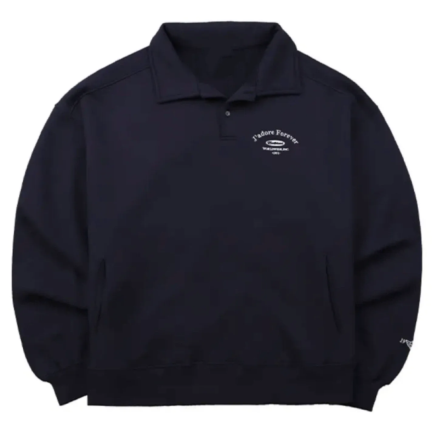 New Black Polo Sweatshirt - Size M